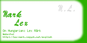 mark lex business card