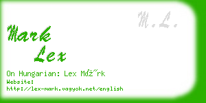 mark lex business card